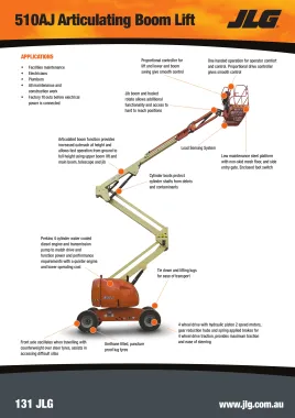 Xe nâng người cao 18 mét cần gấp JLG 510AJ