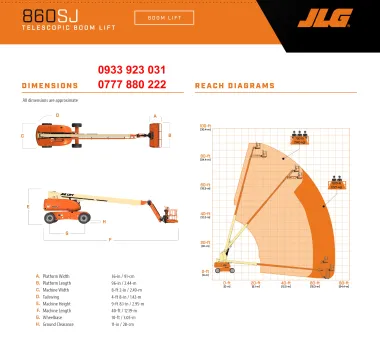 Xe nâng người cần thẳng cao 28 mét JLG 860SJ